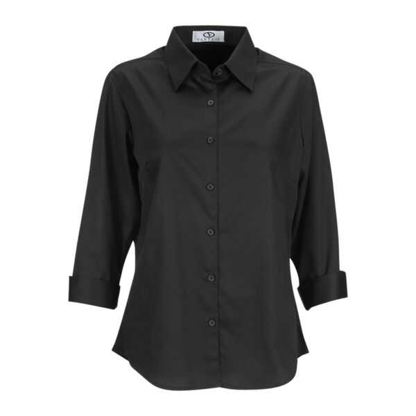 Women's Easy-Care Solid Textured Shirt Thumbnail